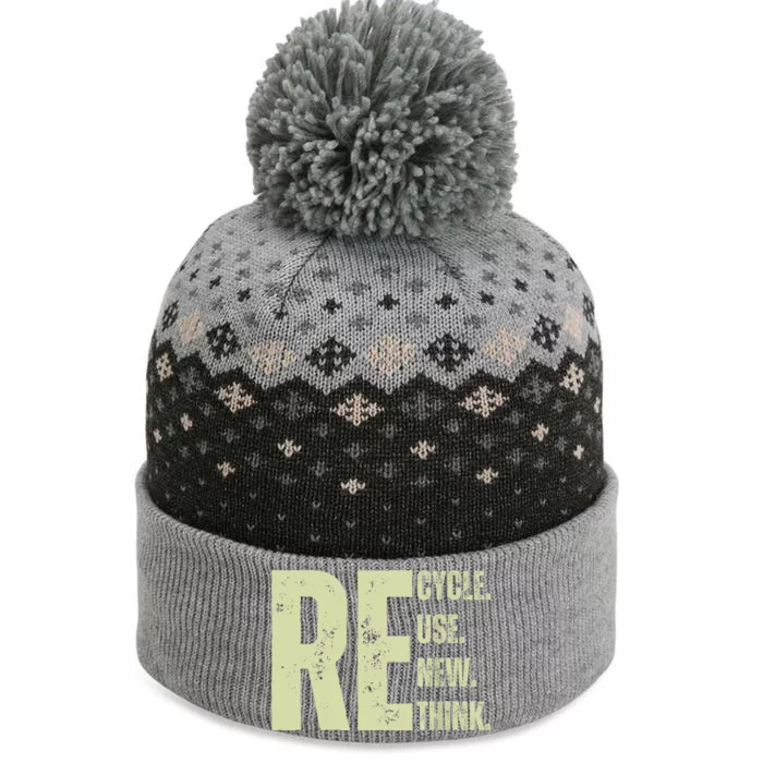 Recycle Reuse Renew Rethink The Baniff Cuffed Pom Beanie