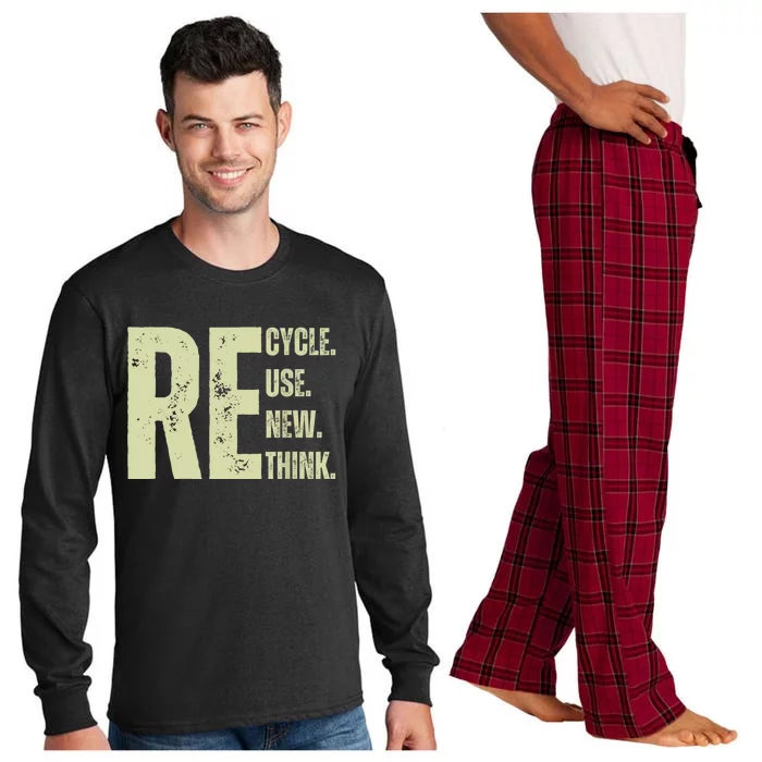 Recycle Reuse Renew Rethink Long Sleeve Pajama Set