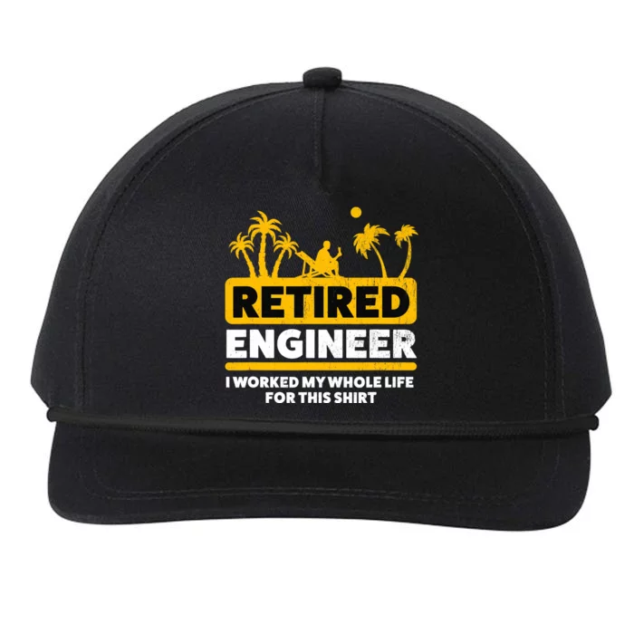 Retirement Retiree Retired Engineer Snapback Five-Panel Rope Hat