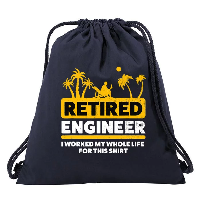 Retirement Retiree Retired Engineer Drawstring Bag