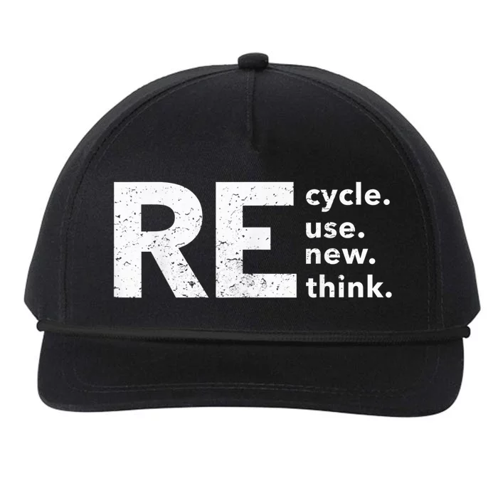 Recycle Reuse Renew Rethink Snapback Five-Panel Rope Hat