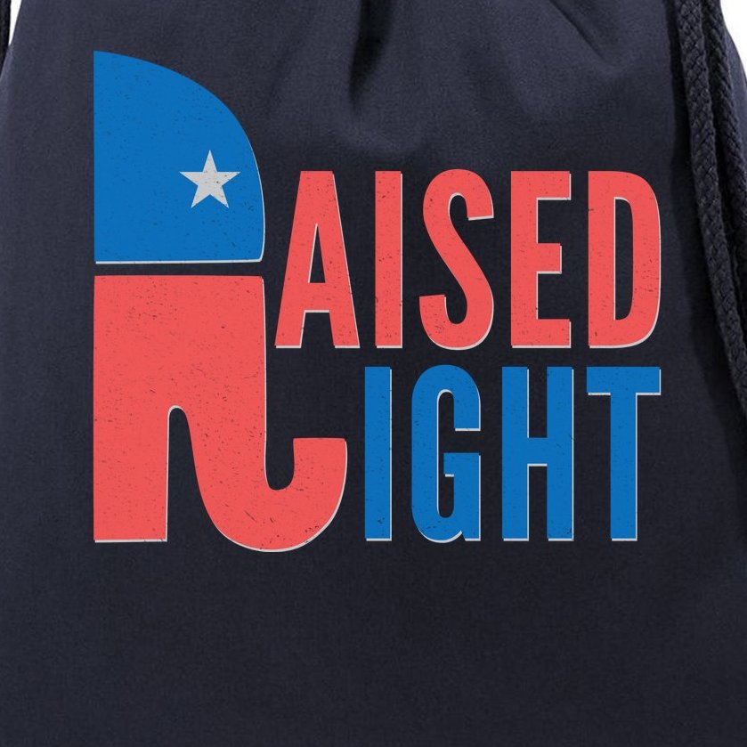 Raised Right Republican Party Drawstring Bag