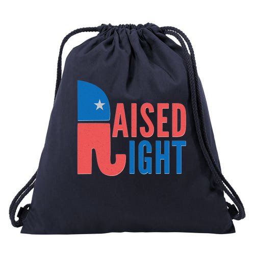 Raised Right Republican Party Drawstring Bag