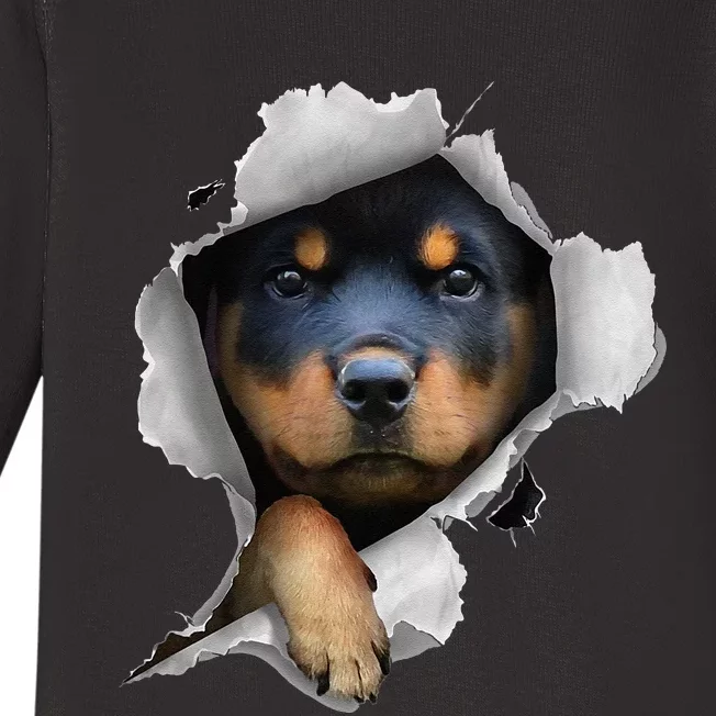 Rottweiler Rottie Rottweiler Lover Cute Rottweiler Baby Long Sleeve Bodysuit