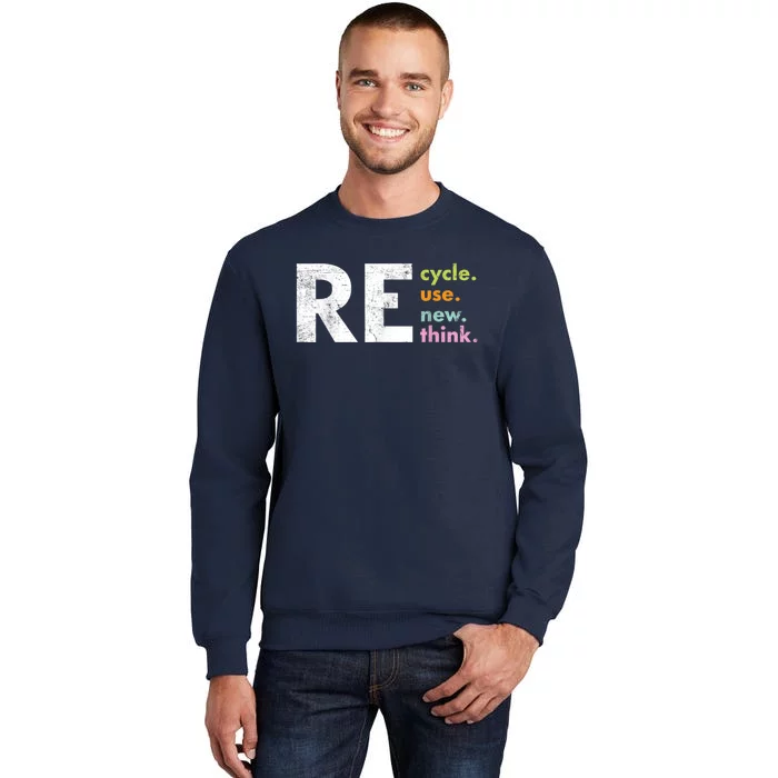 Recycle Reuse Renew Rethink Crisis Environmental Activism Sweatshirt