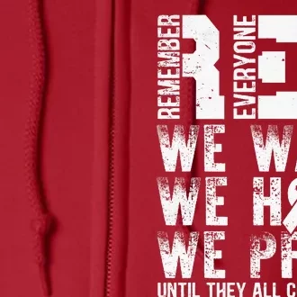 Retro R.E.D. Remember Everyone Deployed Red Friday Military Full Zip Hoodie