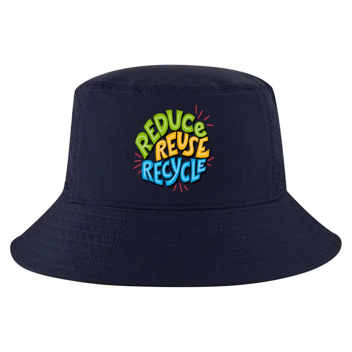 Reduce Reuse Recycle Earth Day Conservation Environtalist Gift Cool Comfort Performance Bucket Hat