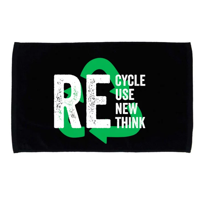 Recycle Reuse Renew Rethink Earth Day Environmental Activism Microfiber Hand Towel