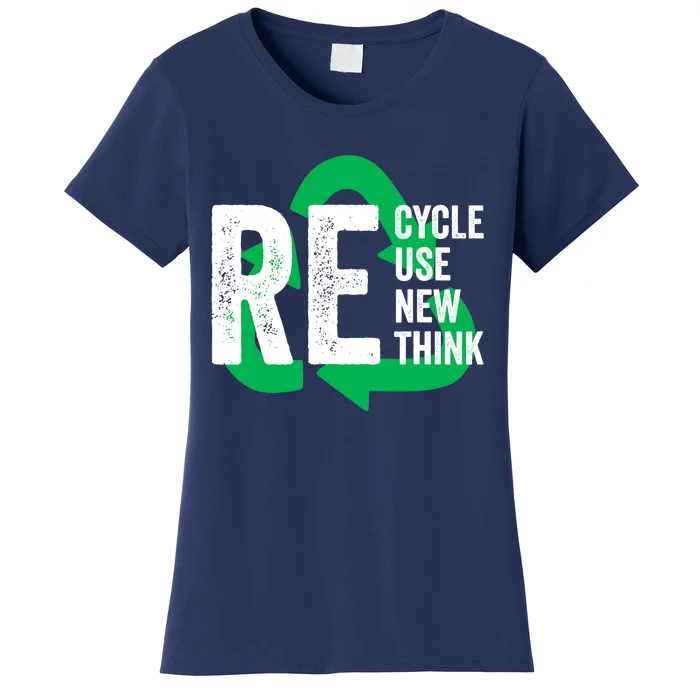 Recycle Reuse Renew Rethink Earth Day Environmental Activism Women's T-Shirt