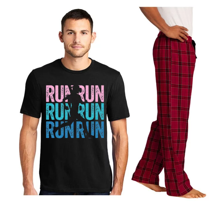 Retro RUN Runner Jogger Marathon Vintage For Women Pajama Set