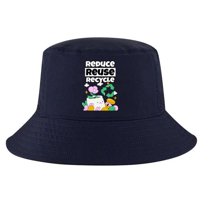 Reduce Reuse Recycle Earth Day Conservation Environtalist Funny Gift Cool Comfort Performance Bucket Hat