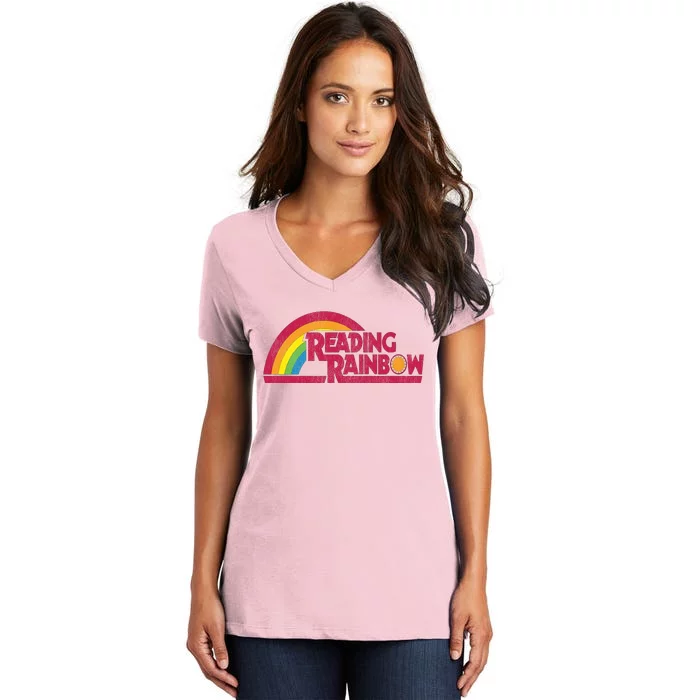 Reading Rainbow Women's V-Neck T-Shirt