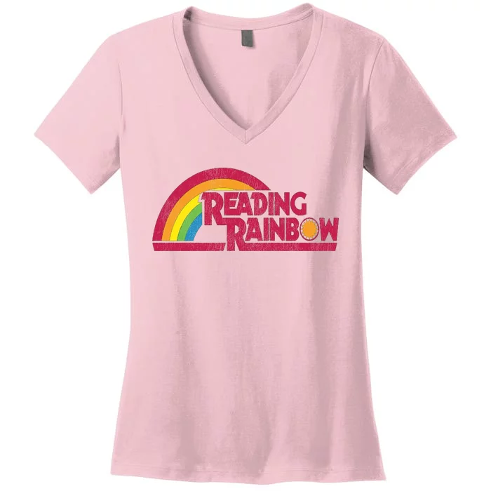 Reading Rainbow Women's V-Neck T-Shirt