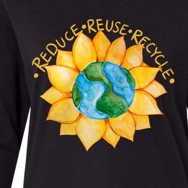 Reduce Reuse Recycle Gift Womens Cotton Relaxed Long Sleeve T-Shirt