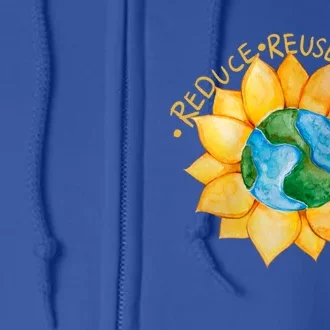 Reduce Reuse Recycle Gift Full Zip Hoodie