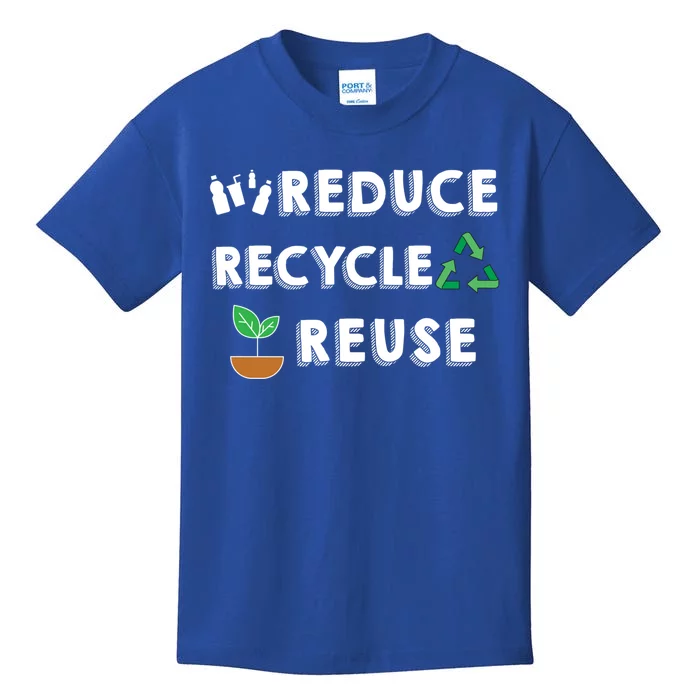 Reduce Recycle Reuse Environt Pollution Waste Awareness Gift Kids T-Shirt