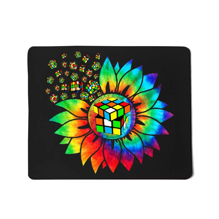 Rubik Rubix Rubics Player Cube Sunflower Color Math Lovers Mousepad