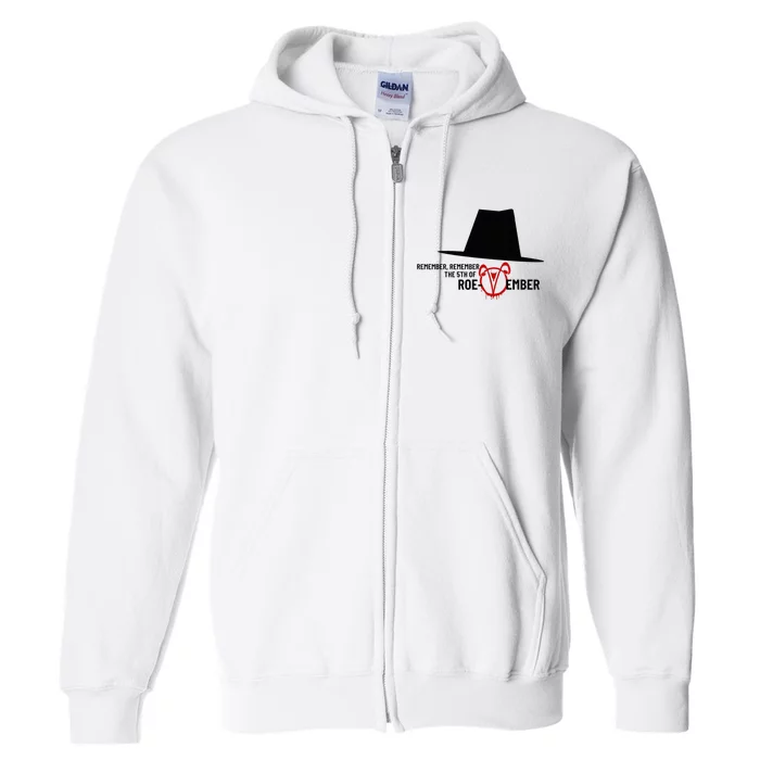 Remember Roevember Rights Vote November 5 2024 Full Zip Hoodie