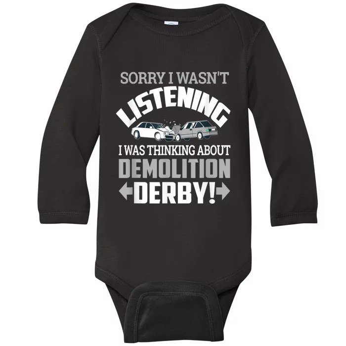 Road Rage Racer: Demo Derby On Race Tracks Baby Long Sleeve Bodysuit