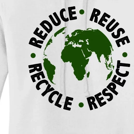 Recycle Reduce Reuse Respect Earth Day Women's Pullover Hoodie