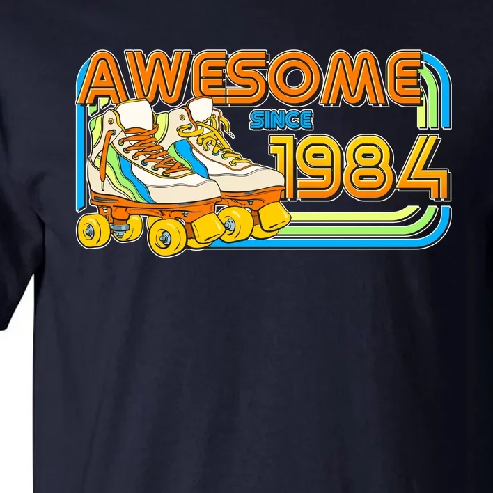 Retro Roller Skates Awesome Since 1984 40th Birthday Tall T-Shirt