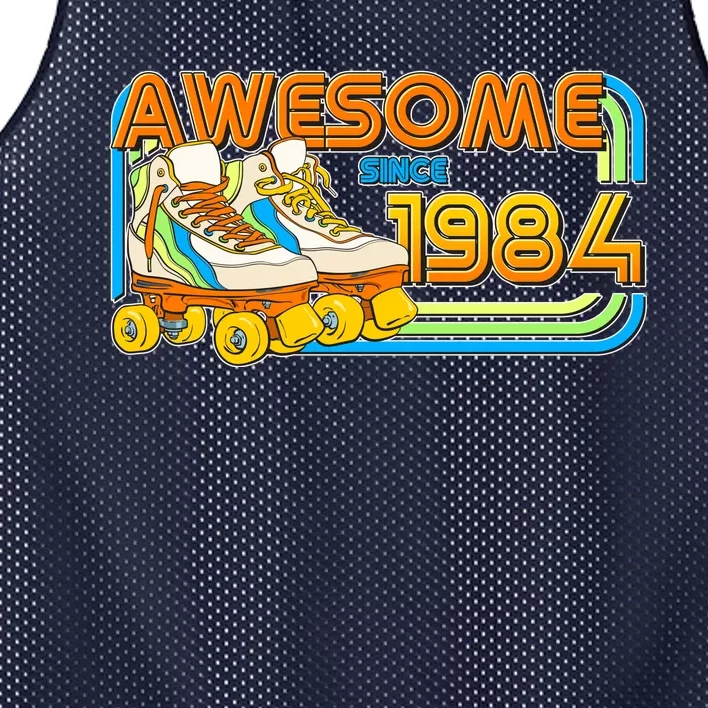 Retro Roller Skates Awesome Since 1984 40th Birthday Mesh Reversible Basketball Jersey Tank