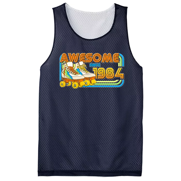 Retro Roller Skates Awesome Since 1984 40th Birthday Mesh Reversible Basketball Jersey Tank