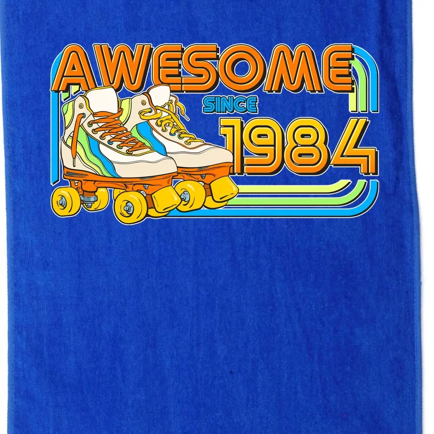 Retro Roller Skates Awesome Since 1984 40th Birthday Platinum Collection Golf Towel