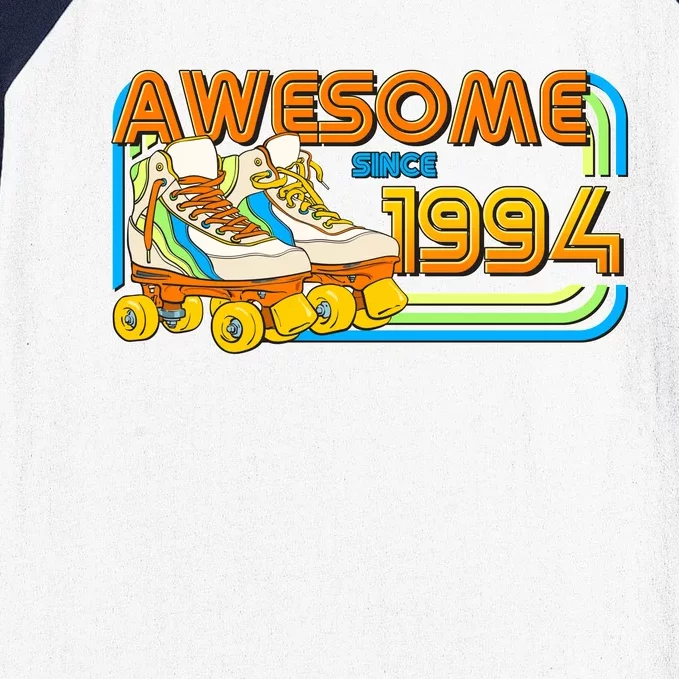 Retro Roller Skates Awesome Since 1994 30th Birthday Baseball Sleeve Shirt