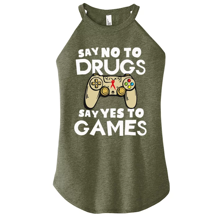 Red Ribbon Squad Week Say No To Say Yes To Video Games Women’s Perfect Tri Rocker Tank