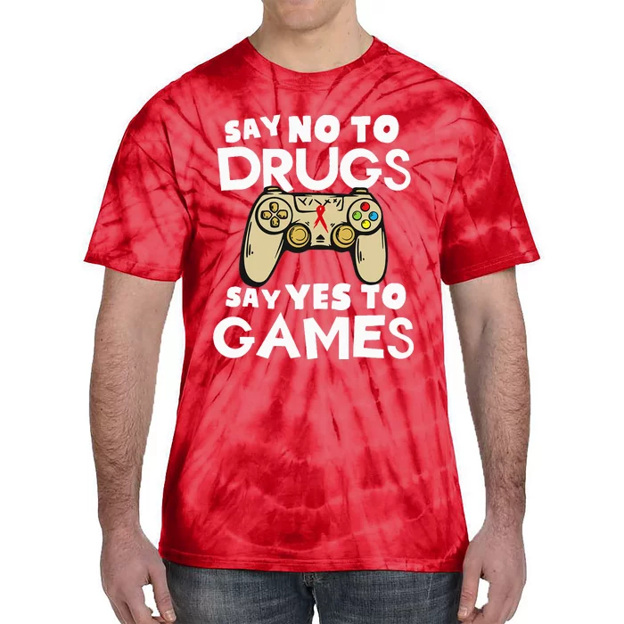 Red Ribbon Squad Week Say No To Say Yes To Video Games Tie-Dye T-Shirt