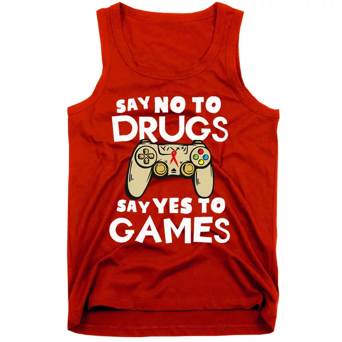 Red Ribbon Squad Week Say No To Say Yes To Video Games Tank Top