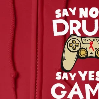 Red Ribbon Squad Week Say No To Say Yes To Video Games Full Zip Hoodie