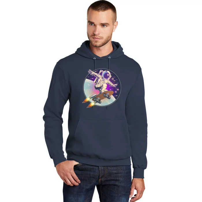 Retro Rocket Skateboarding Space Astronaut Hoodie