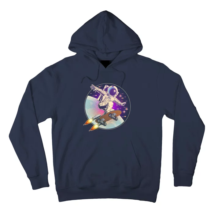 Retro Rocket Skateboarding Space Astronaut Hoodie