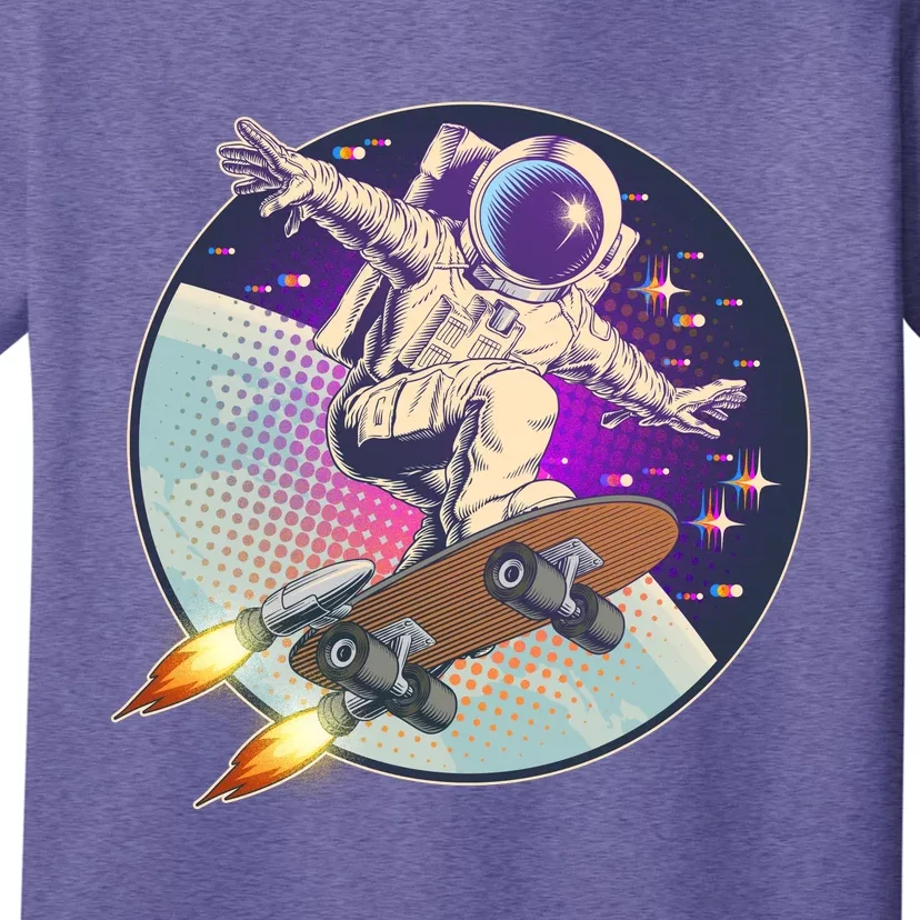 Retro Rocket Skateboarding Space Astronaut T-Shirt