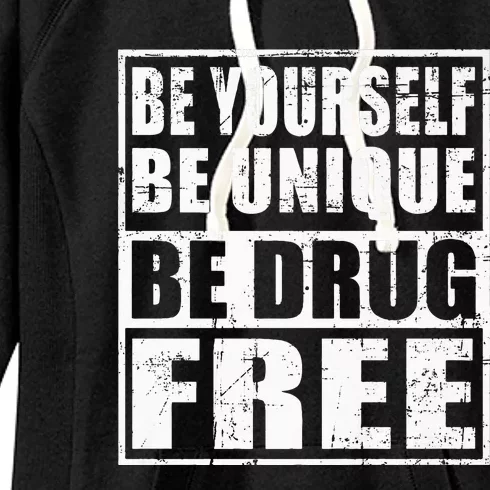 Red Ribbon Squad Week Be Yourself Be Unique Be Drug Free Women's Fleece Hoodie