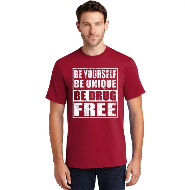 Red Ribbon Squad Week Be Yourself Be Unique Be Drug Free Tall T-Shirt