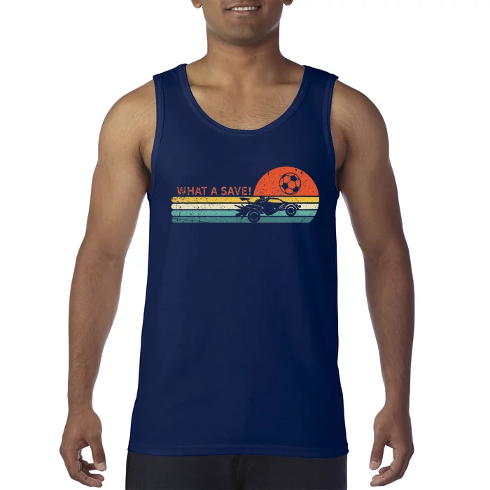 Rocket Rc Soccer Car Retro Style Gamer Tank Top