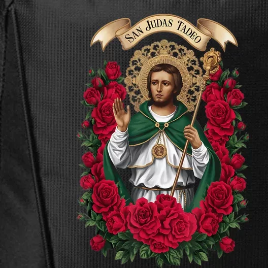 Red Roses San Judas Tadeo Con Bandera De MéXico God City Backpack