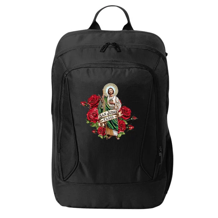 Red Roses San Judas Tadeo Con Bandera De MéXico City Backpack