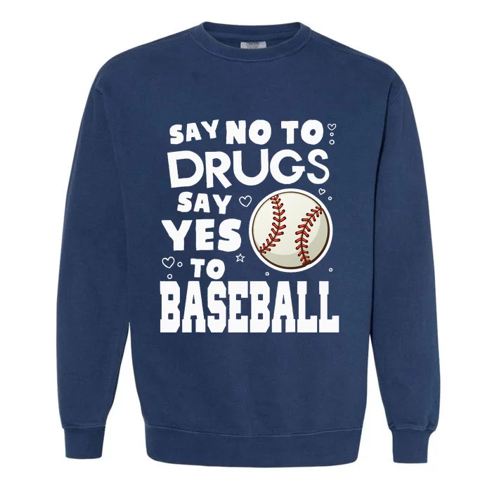 Red Ribbon Squad Week Say No To Say Yes To BaseBall Garment-Dyed Sweatshirt