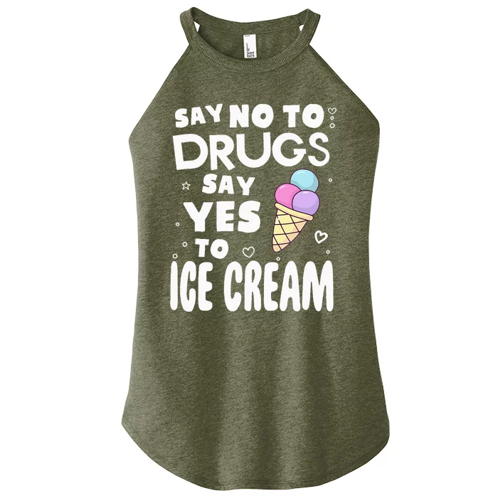 Red Ribbon Squad Week Say No To Say Yes To ICE CREAM Women’s Perfect Tri Rocker Tank