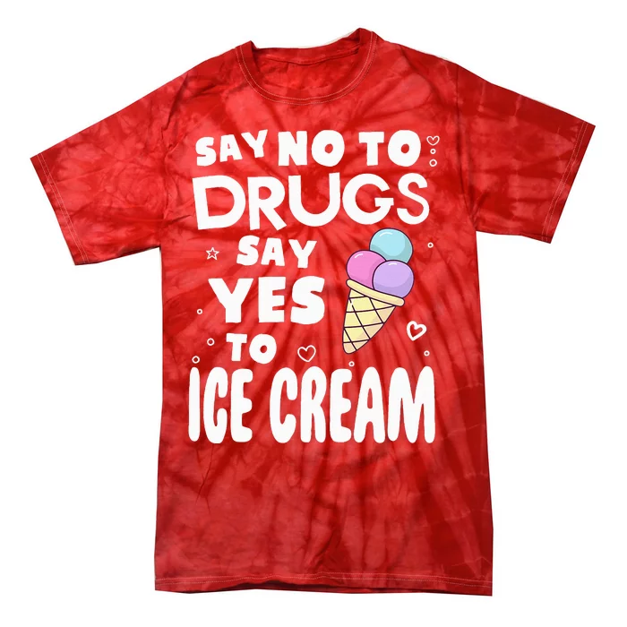 Red Ribbon Squad Week Say No To Say Yes To ICE CREAM Tie-Dye T-Shirt