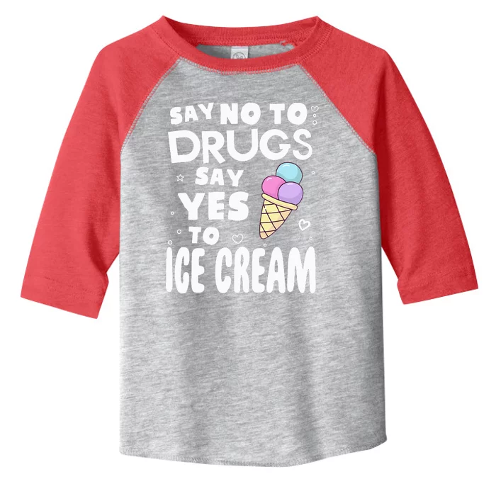 Red Ribbon Squad Week Say No To Say Yes To ICE CREAM Toddler Fine Jersey T-Shirt