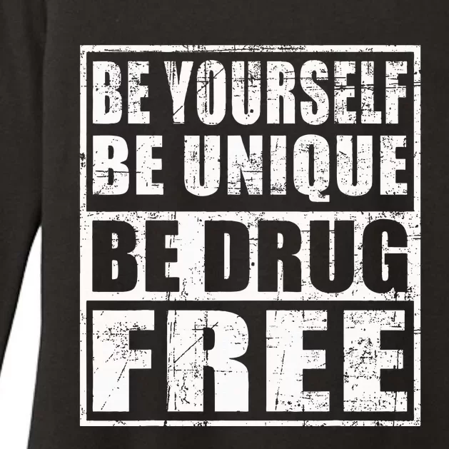 Red Ribbon Squad Week Be Yourself Be Unique Be Drug Free Womens CVC Long Sleeve Shirt