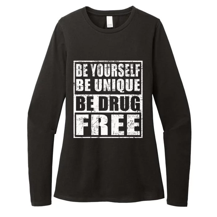 Red Ribbon Squad Week Be Yourself Be Unique Be Drug Free Womens CVC Long Sleeve Shirt