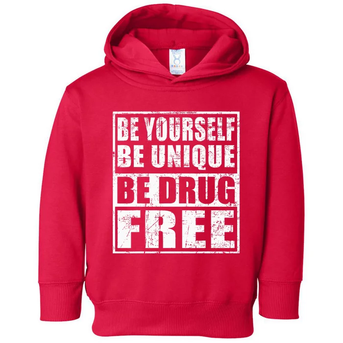 Red Ribbon Squad Week Be Yourself Be Unique Be Drug Free Toddler Hoodie