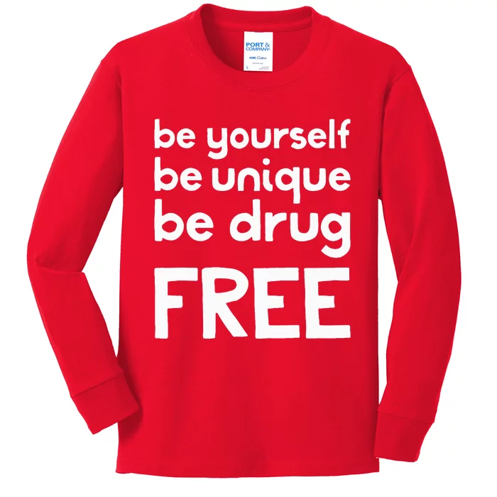 Red Ribbon Squad Week Say No To Say Yes Be Yourself Unique Kids Long Sleeve Shirt