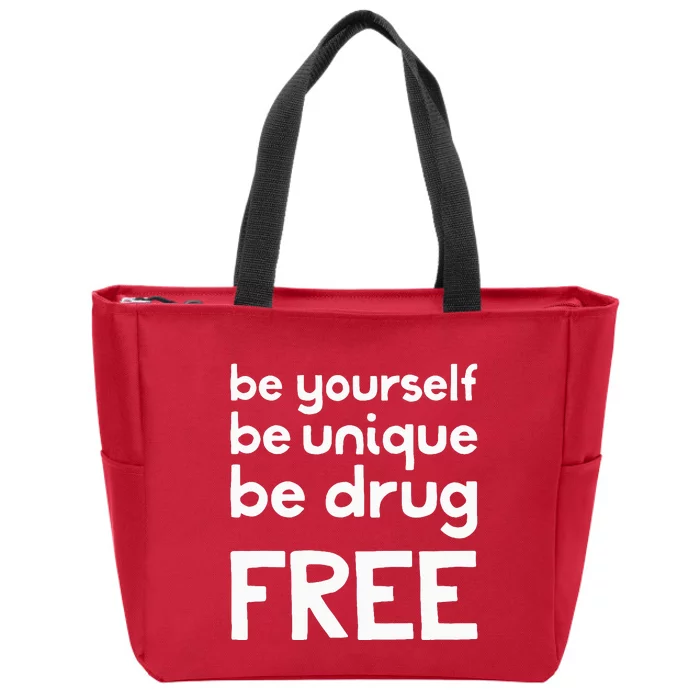 Red Ribbon Squad Week Say No To Say Yes Be Yourself Unique Zip Tote Bag